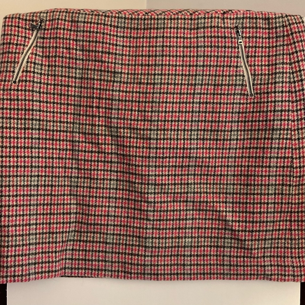 Talbots Pink and Black Plaid Mini Skirt